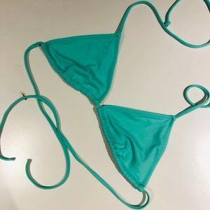 Blue Triangle Bikini Top